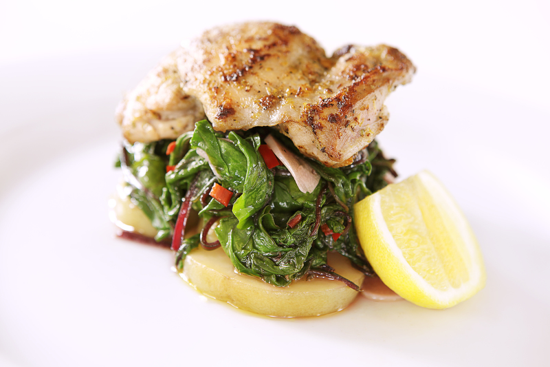 Lemon Pepper Chicken with Baby Chard